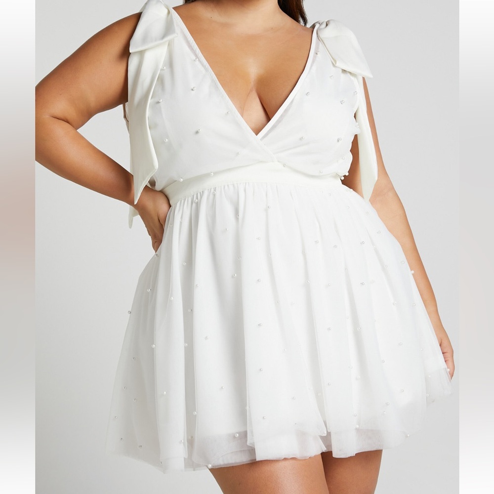 Bride White Pearl Dress